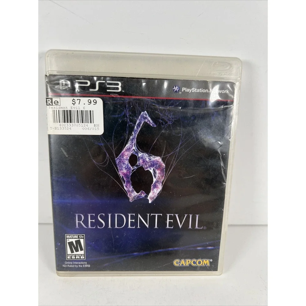 Resident Evil 6 (Sony PlayStation 3, 2012) PS3 No Manual UNTESTED